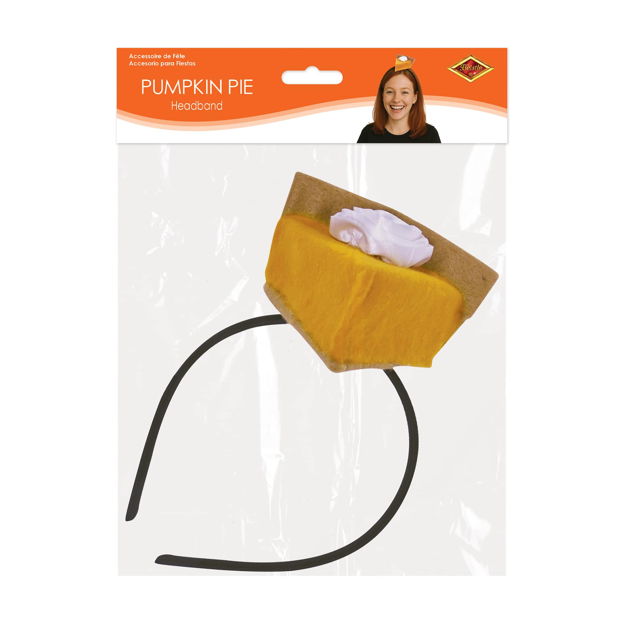 Beistle Orange & Black Pumpkin Pie Headbands, 2ct.
